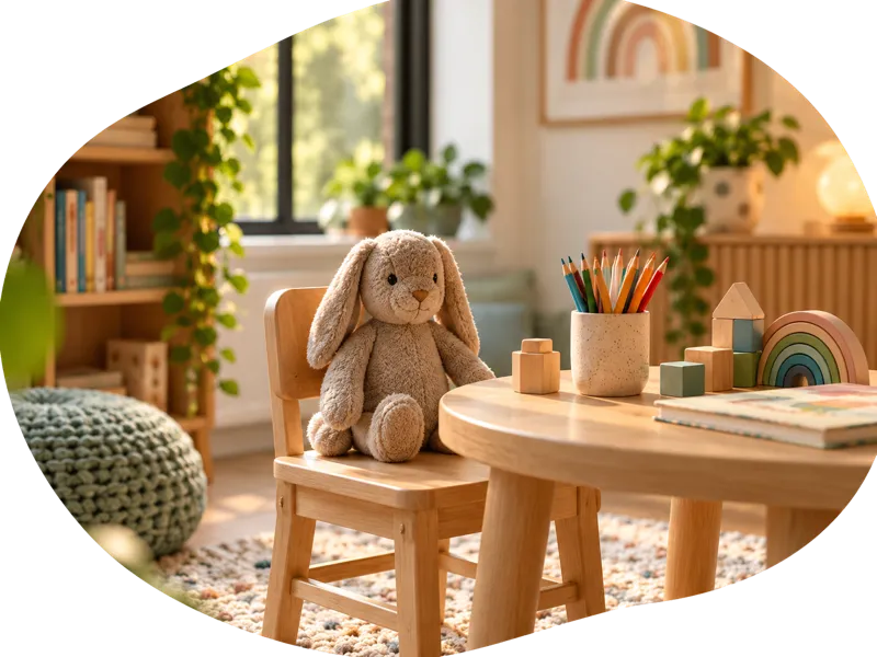 Welcoming child therapy space