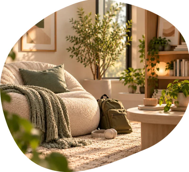 Relaxed space representing teen therapy